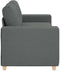vidaXL - Loveseat - bank - 140 - cm - stof - donkergrijs