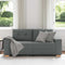 vidaXL - Loveseat - bank - 140 - cm - stof - donkergrijs
