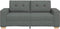 vidaXL - Loveseat - bank - 140 - cm - stof - donkergrijs