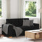 vidaXL - Loveseat - bank - 140 - cm - stof - zwart