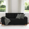 vidaXL - Loveseat - bank - 140 - cm - stof - zwart
