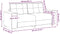 vidaXL - Loveseat - bank - 140 - cm - stof - zwart