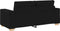 vidaXL - Loveseat - bank - 140 - cm - stof - zwart