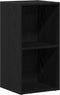 vidaXL - LP - Opbergbox - 71x34x36 - cm - spaanplaat - zwart - eikenkleurig