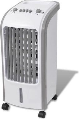 vidaXL Luchtkoeler draagbaar 80 W 4 L 270 m³/u 25x26x56 cm