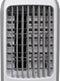 vidaXL Luchtkoeler draagbaar 80 W 4 L 270 m³/u 25x26x56 cm