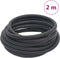 vidaXL - Luchtslang - hybride - 0,6'' - 2 - m - rubber - en - pvc - zwart