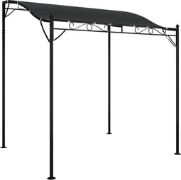 vidaXL - Luifel - 2x2,3 - m - 180 - g/m² - stof - en - staal - antracietkleurig