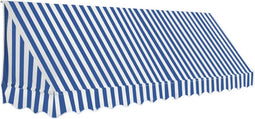 vidaXL - Luifel - 350x120 - cm - blauw - en - wit