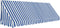 vidaXL - Luifel - 350x120 - cm - blauw - en - wit