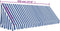 vidaXL - Luifel - 350x120 - cm - blauw - en - wit