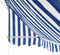 vidaXL - Luifel - 350x120 - cm - blauw - en - wit