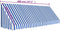 vidaXL - Luifel - 400x120 - cm - blauw - en - wit