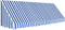 vidaXL - Luifel - 400x120 - cm - blauw - en - wit