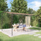 vidaXL - Luifel - 4x3 - m - 180 - g/m² - stof - en - staal - taupe