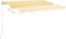 vidaXL - Luifel - automatisch - met - LED - en - windsensor - 3,5x2,5 - m - geel - en - wit