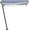 vidaXL - Luifel - automatisch - met - LED - en - windsensor - 300x250 - cm - blauw - wit