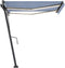 vidaXL - Luifel - automatisch - met - LED - en - windsensor - 300x250 - cm - blauw - wit