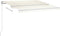 vidaXL - Luifel - automatisch - met - LED - en - windsensor - 3x2,5 - m - crèmekleurig