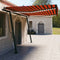 vidaXL - Luifel - automatisch - met - LED - en - windsensor - 3x2,5 - m - oranje - bruin