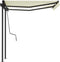 vidaXL - Luifel - automatisch - met - LED - en - windsensor - 3x2,5 - m - crèmekleurig