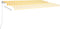 vidaXL - Luifel - automatisch - met - LED - en - windsensor - 5x3 - m - geel - en - wit