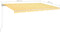 vidaXL - Luifel - automatisch - met - LED - en - windsensor - 5x3 - m - geel - en - wit