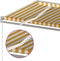 vidaXL - Luifel - automatisch - met - LED - en - windsensor - 5x3 - m - geel - en - wit