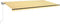 vidaXL - Luifel - automatisch - met - LED - en - windsensor - 600x350 - cm - geel - en - wit
