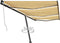 vidaXL - Luifel - automatisch - met - LED - en - windsensor - 600x350 - cm - geel - en - wit