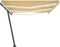 vidaXL - Luifel - automatisch - met - LED - en - windsensor - 600x350 - cm - geel - en - wit