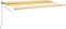vidaXL - Luifel - automatisch - met - LED - en - windsensor - 600x350 - cm - geel - en - wit