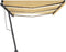 vidaXL - Luifel - automatisch - met - LED - en - windsensor - 600x350 - cm - geel - en - wit