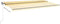 vidaXL - Luifel - automatisch - met - LED - en - windsensor - 600x350 - cm - geel - en - wit