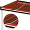 vidaXL - Luifel - automatisch - met - LED - windsensor - 600x350 - cm - oranje - bruin