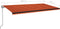 vidaXL - Luifel - automatisch - met - LED - windsensor - 600x350 - cm - oranje - bruin