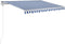 vidaXL - Luifel - automatisch - uittrekbaar - 300x250 - cm - blauw - en - wit