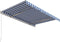 vidaXL - Luifel - automatisch - uittrekbaar - 300x250 - cm - blauw - en - wit