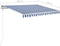 vidaXL - Luifel - automatisch - uittrekbaar - 300x250 - cm - blauw - en - wit