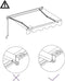 vidaXL - Luifel - automatisch - uittrekbaar - 600x300 - cm - geel - en - wit