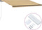 vidaXL - Luifel - automatisch - uittrekbaar - 600x300 - cm - geel - en - wit