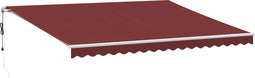 vidaXL - Luifel - automatisch - uittrekbaar - met - LED - 450x350 - cm - bordeauxrood
