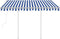 vidaXL - Luifel - automatisch - uittrekbaar - met - palen - 3x2,5 - m - blauw - en - wit
