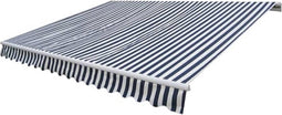 vidaXL - Luifel - gemotoriseerd - uitschuifbaar - 400 - cm - blauw/wit