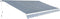 vidaXL - Luifel - handmatig - uitschuifbaar - 500 - cm - blauw - en - wit