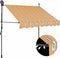 vidaXL - Luifel - handmatig - uitschuifbaar - met - LED - 100 - cm - geel - en - blauw