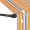 vidaXL - Luifel - handmatig - uitschuifbaar - met - LED - 100 - cm - geel - en - blauw
