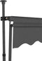 vidaXL - Luifel - handmatig - uitschuifbaar - met - LED - 100 - cm - antracietkleurig
