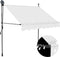 vidaXL - Luifel - handmatig - uitschuifbaar - met - LED - 150 - cm - crèmekleurig