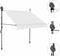 vidaXL - Luifel - handmatig - uitschuifbaar - met - LED - 150 - cm - crèmekleurig